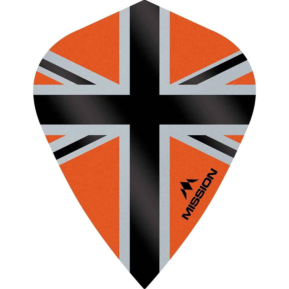 Plumas Mission Darts Kite Alliance-X Union Jack Negro Naranja