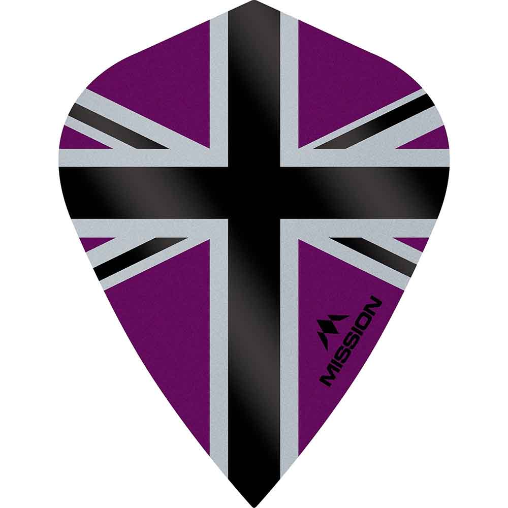 Plumas Mission Darts Kite Alliance-X Union Jack Negro Morado