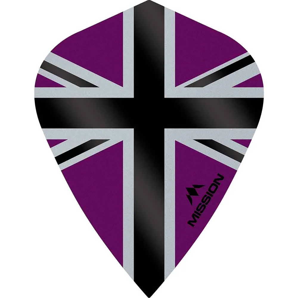 Plumas Mission Darts Kite Alliance-X Union Jack Negro Morado