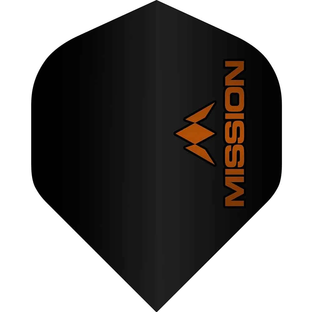 Plumas Mission Darts No2 Std Logo Naranja