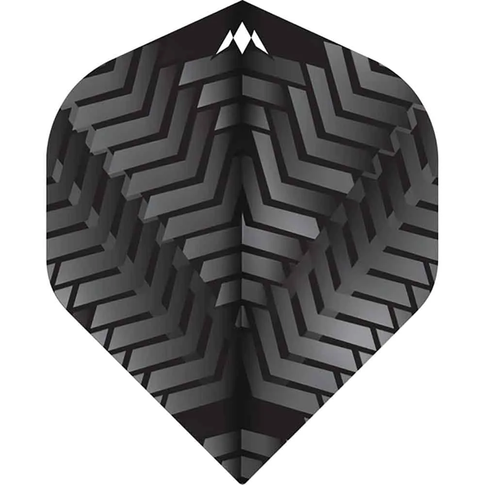Mission Darts Flights No2 Std Vex Schwarz