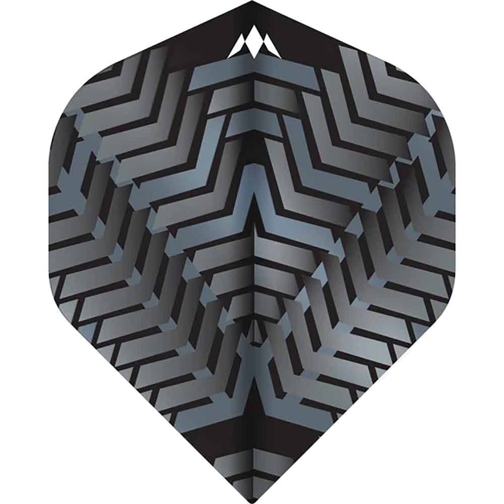Plumas Mission Darts Plumas No2 Std Vex Negro Gris