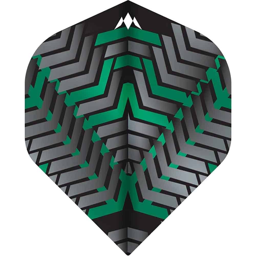Plumas Mission Darts Plumas No2 Std Vex Negro Verde