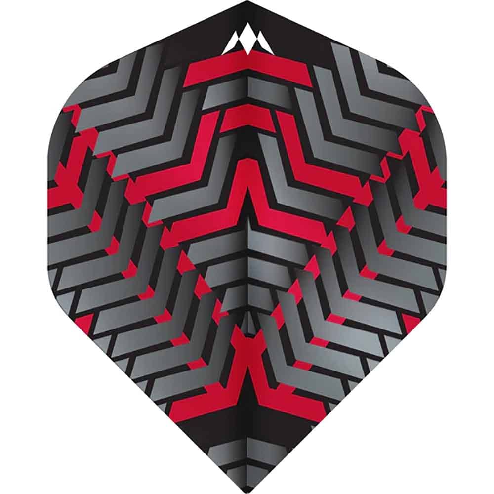 Plumas Mission Darts Plumas No2 Std Vex Negro Rojo