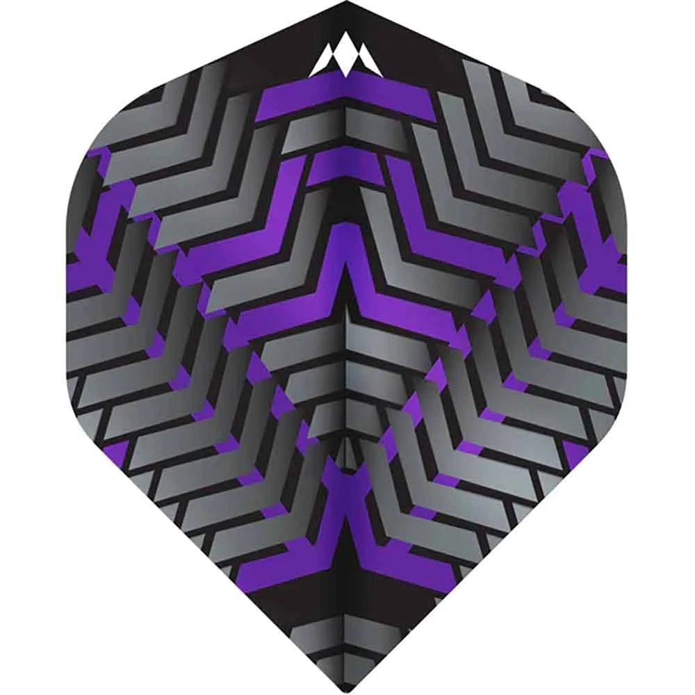 Mission Darts Flights No2 Std Vex Schwarz Violett
