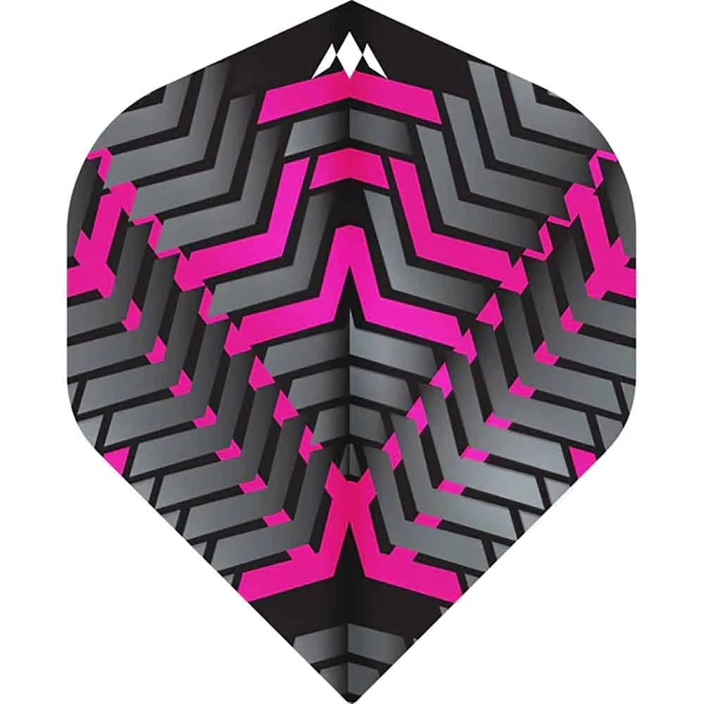Mission Darts Flights No2 Std Vex Schwarz Rosa