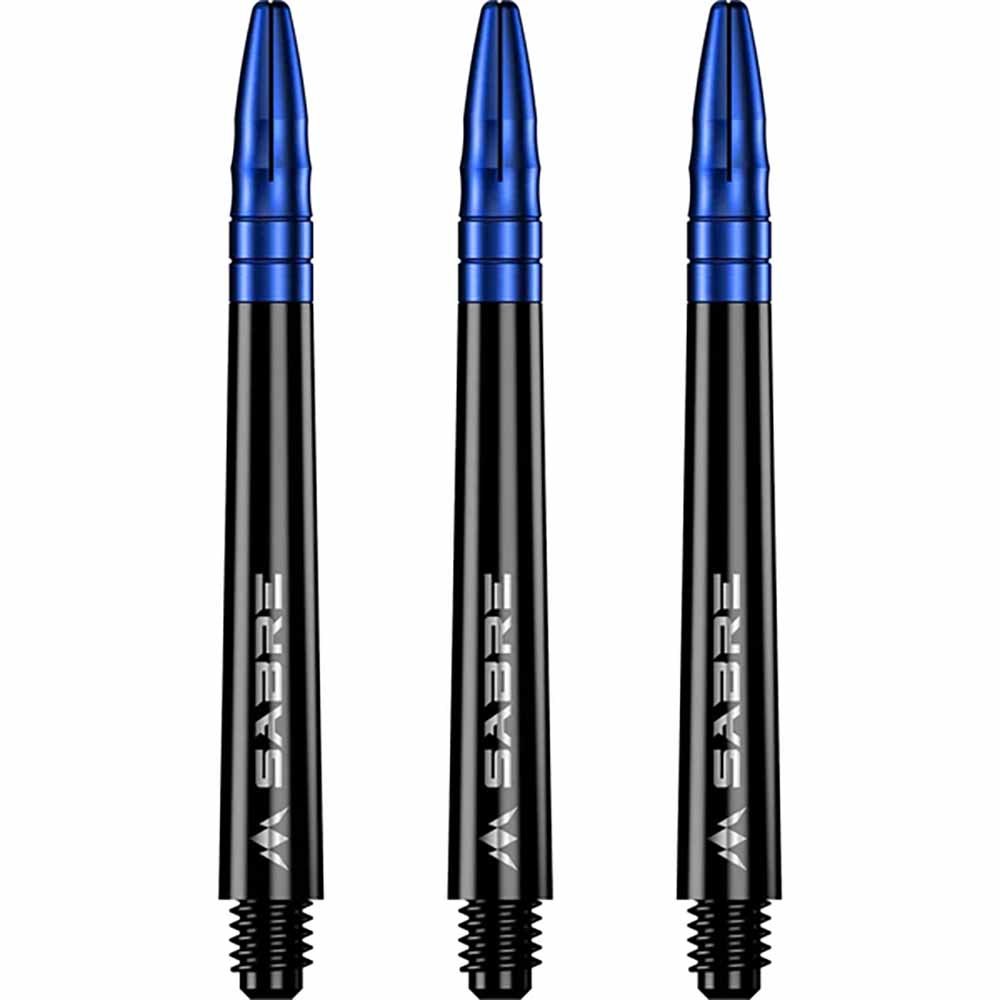 Cañas Mission Darts Sabre Polycarbonate Negra Azul Corta 34mm