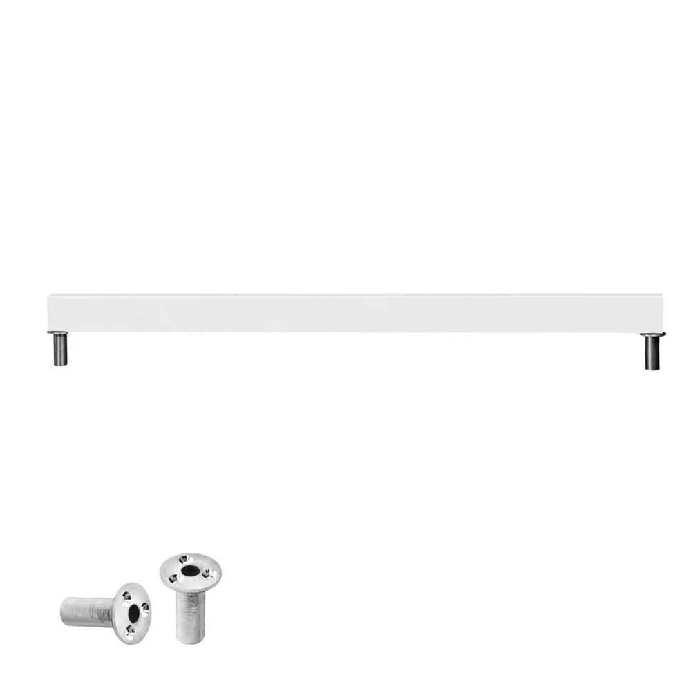 Mission Pro Raised Steel Oche Con Herrajes Para Suelo Blanco