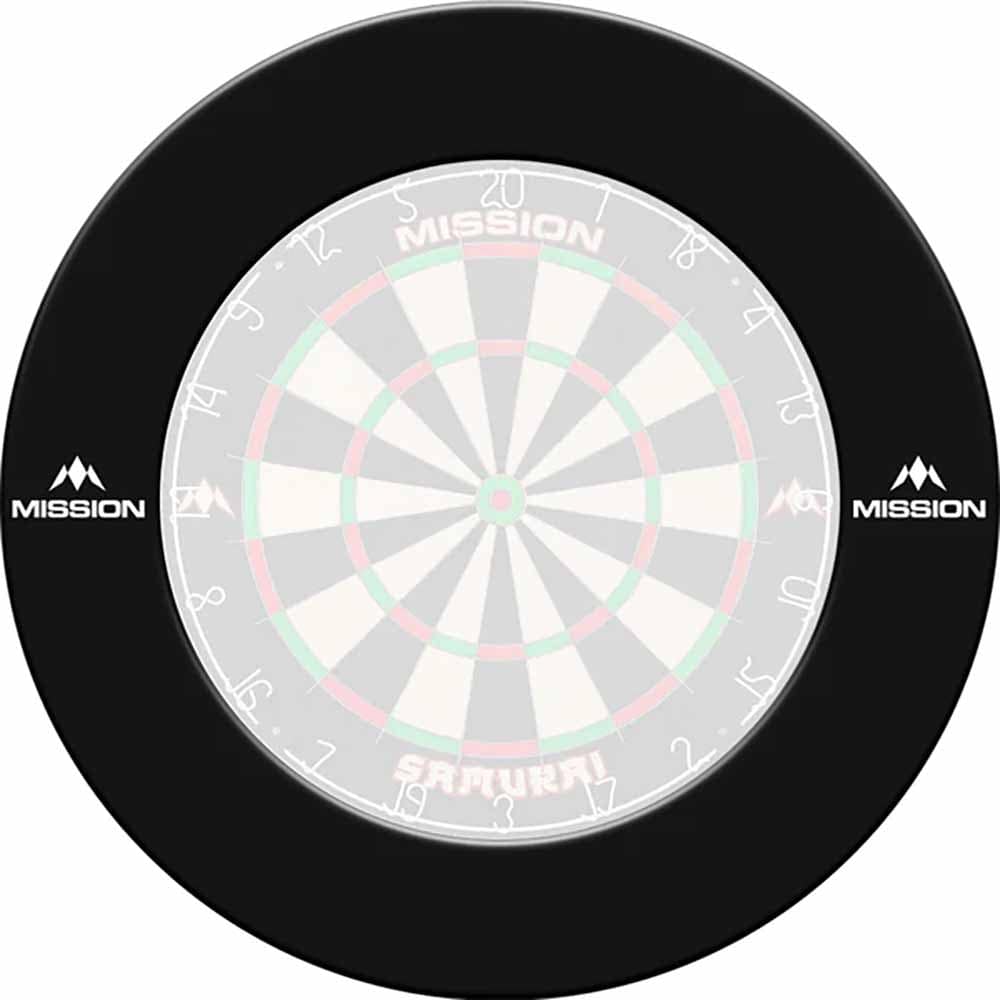 Dartboard Surrounds Negro Logo Mission Darts Negro