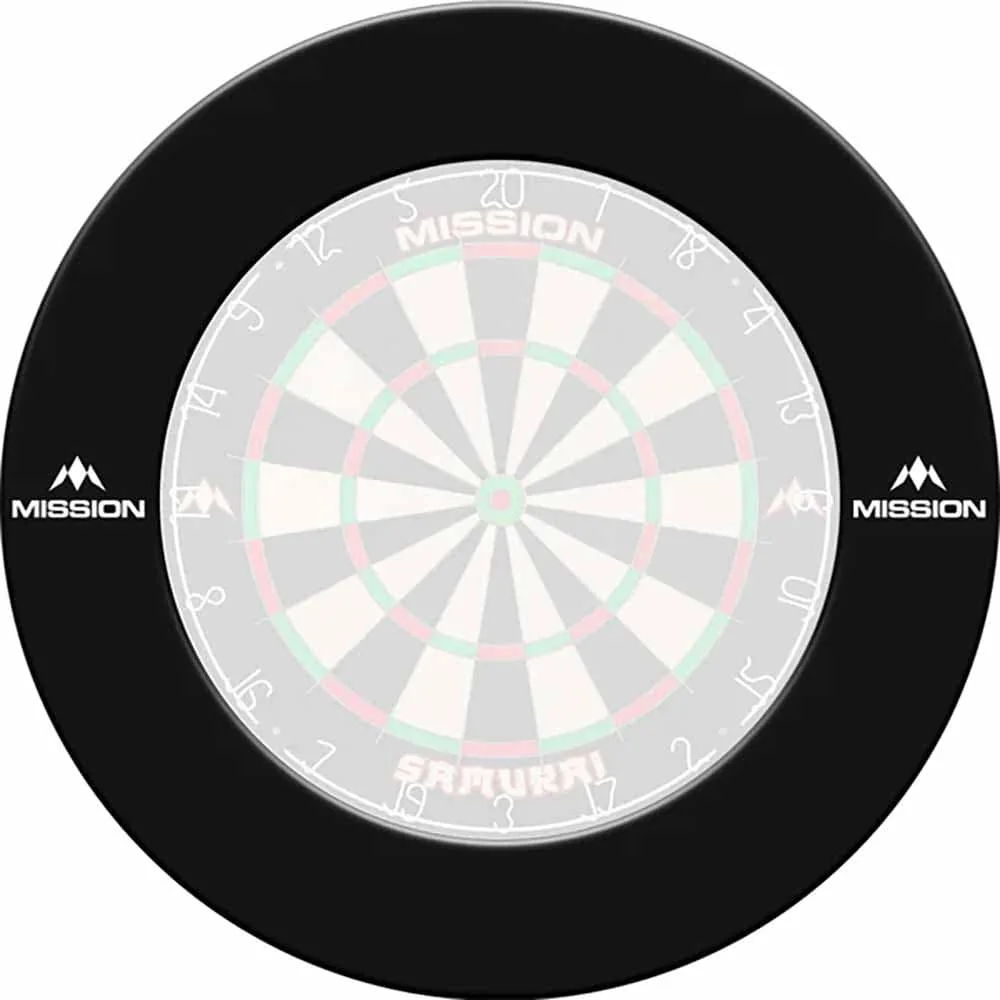 Dartboard Surrounds Negro Logo Mission Darts Negro