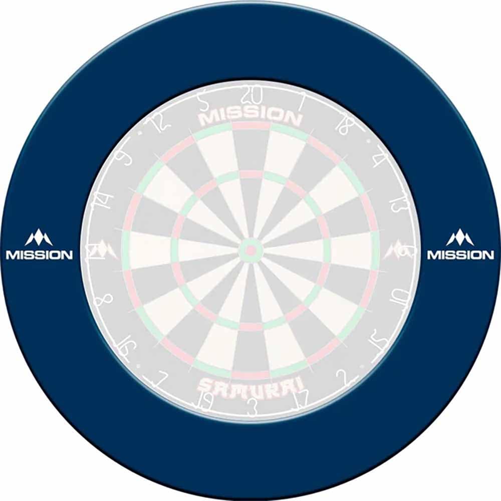 Dartboard Surrounds Logo Mission Darts Azul