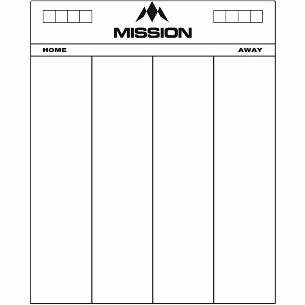 Pizarra Mission Darts Whiteboard 501 Blanca