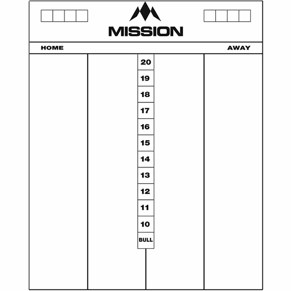 Pizarra Mission Darts Whiteboard Cricket Blanca