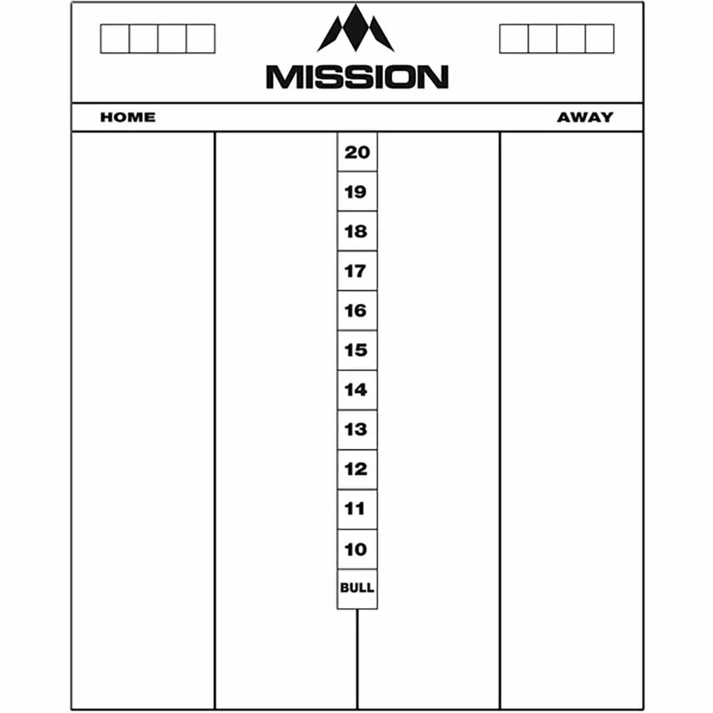 Pizarra Mission Darts Whiteboard Cricket Blanca