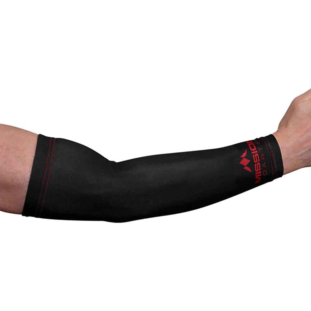 Manga Compresion Mission Logo Negro Rojo XL