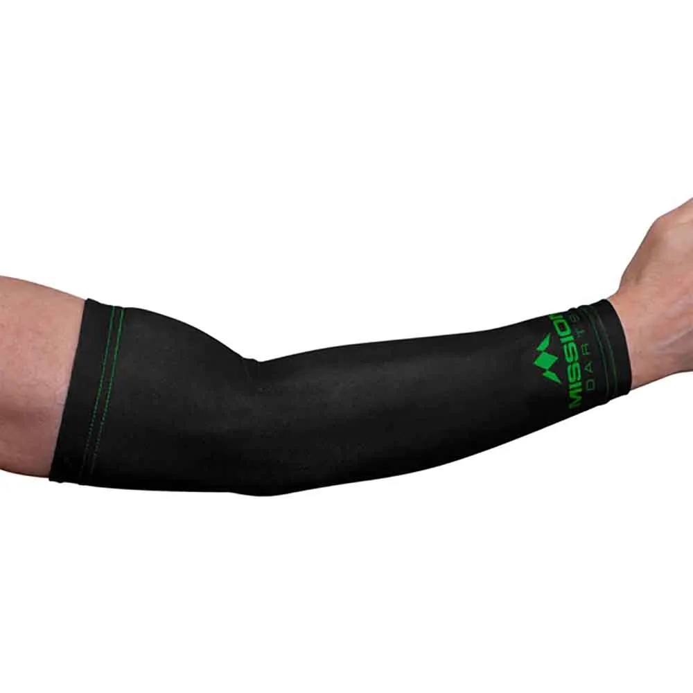 Manga Compresion Mission Logo Negro Verde S