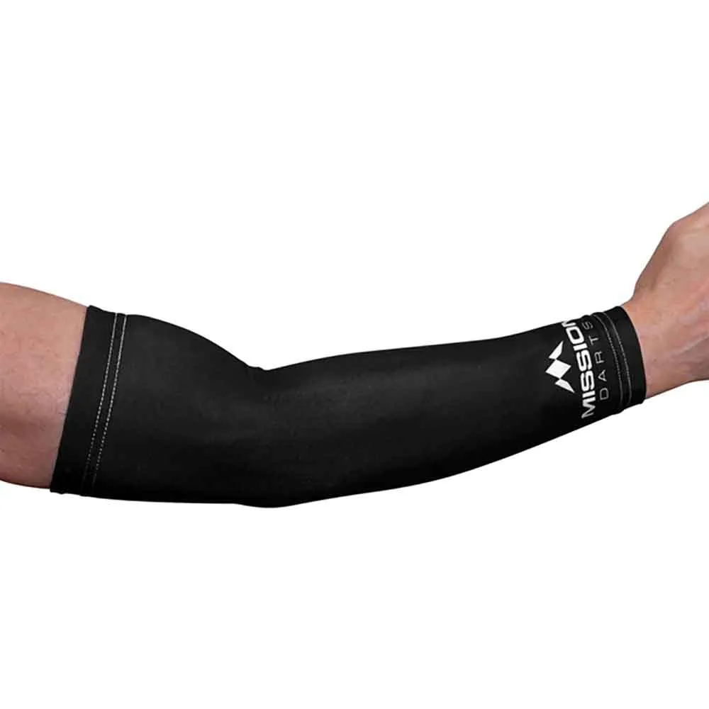 Manga Compresion Mission Logo Negro Blanca S