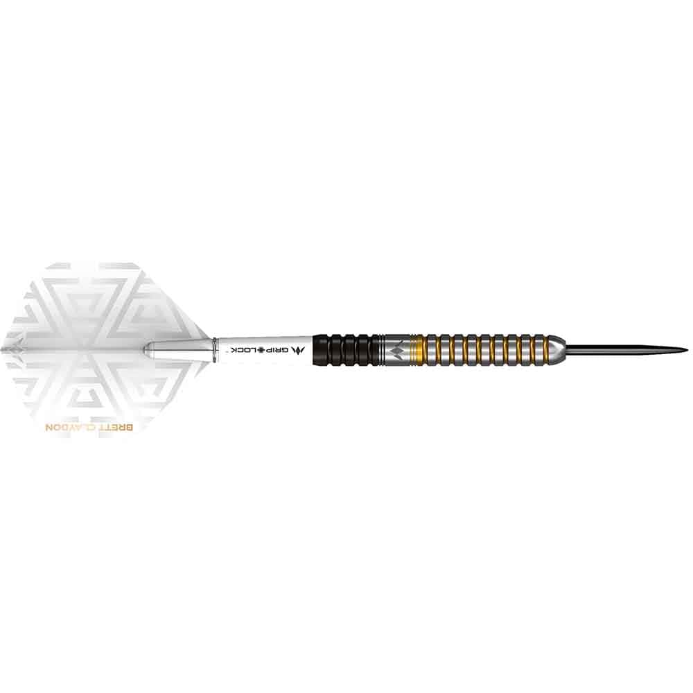 Dardos Brett Claydon Mission Negro Dorado 24g 90%