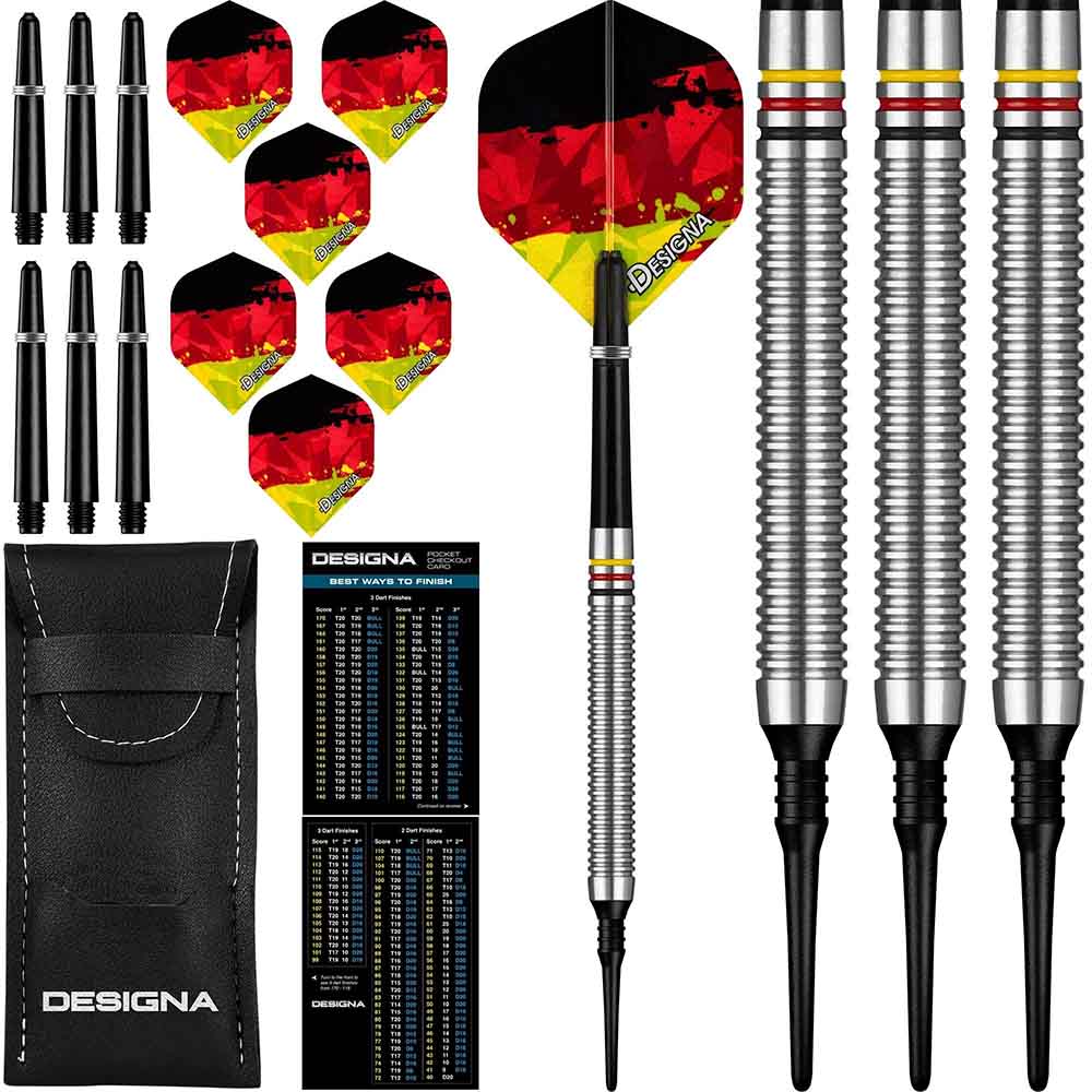 Dardos Designa Patriot X Darts Alemania 90% 20g