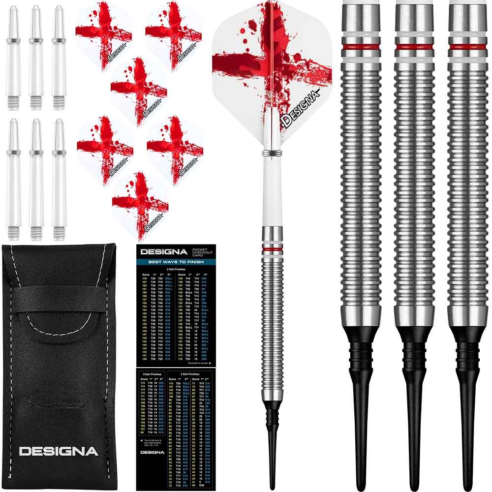 Dardos Designa Patriot X Darts Inglaterra 90% 20g