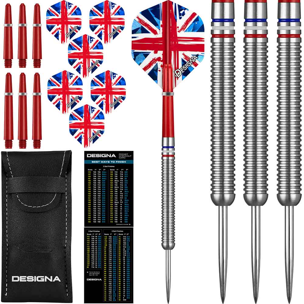 Dardos Designa Patriot X Darts Gran Bretaña 90% 24g
