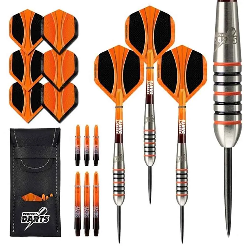 Dardos Perfect Darts Solarfox 3 Torpedo Negro Naranja 90% 22g
