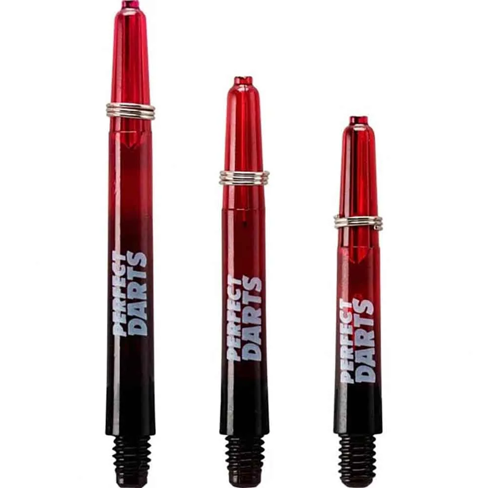 Cañas Perfectdarts Dos Tonos Negro Rojo Intermedia