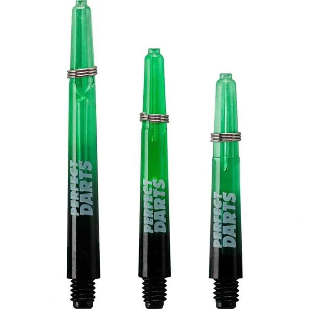 Cañas Perfectdarts Dos Tonos Negro Verde Corta