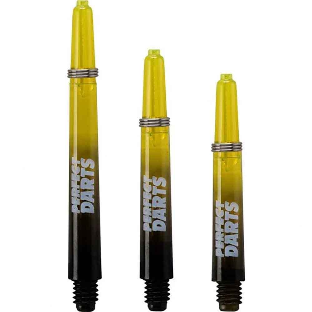 Cañas Perfectdarts Dos Tonos Negro Amarillo Larga