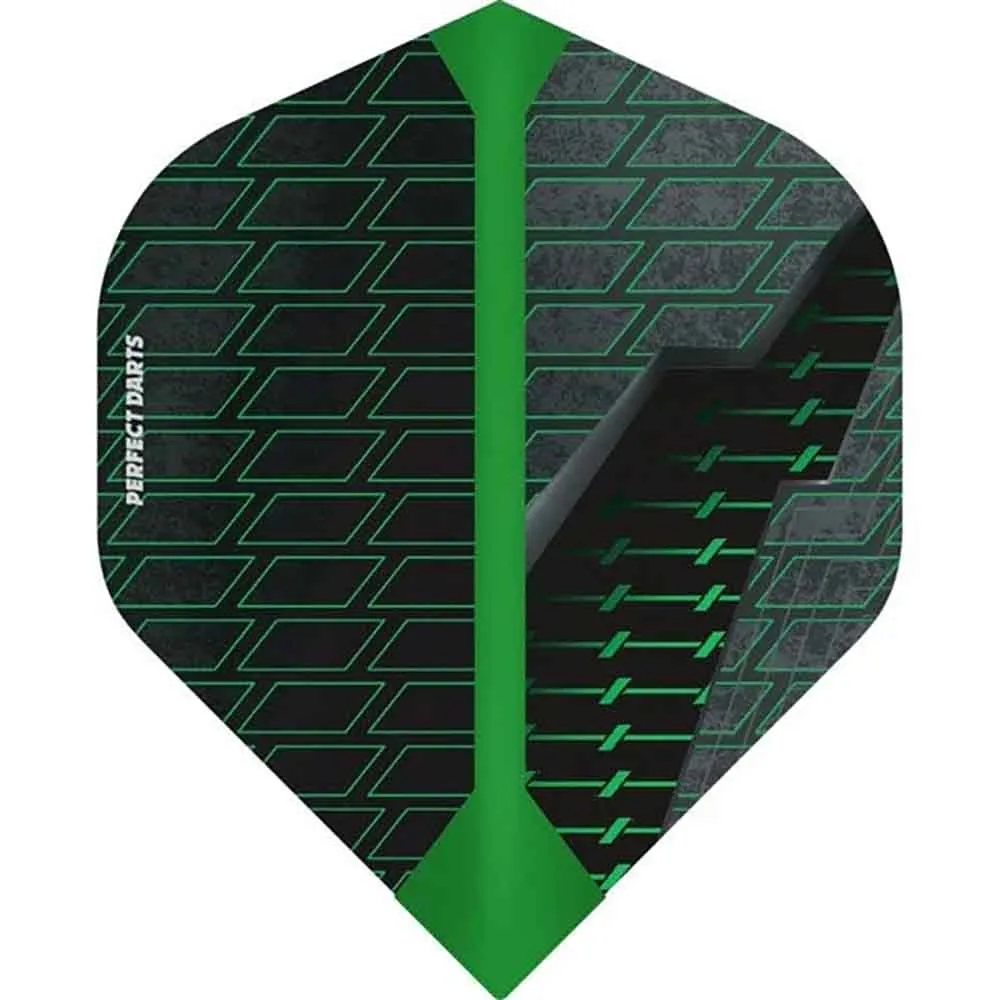 Plumas Perfect Darts Black Grenade No2 Std Negro Verde