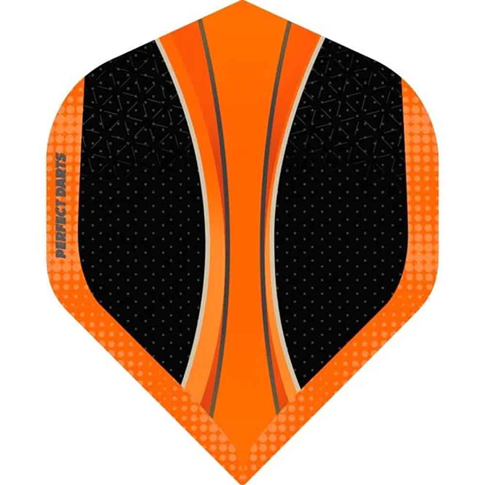 Plumas Perfect Darts Solarfox No2 Std Negro Naranja