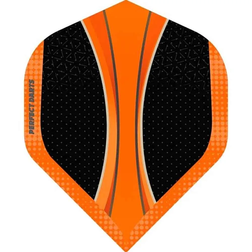 Plumas Perfect Darts Solarfox No2 Std Negro Naranja