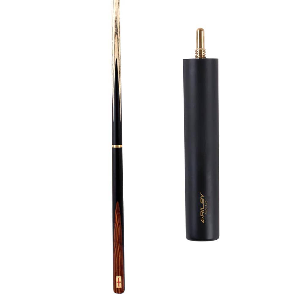 Taco de Snooker Riley 3 piezas 3/4 Madera Negra/Marrón 145cm 9.5mm 17-19oz
