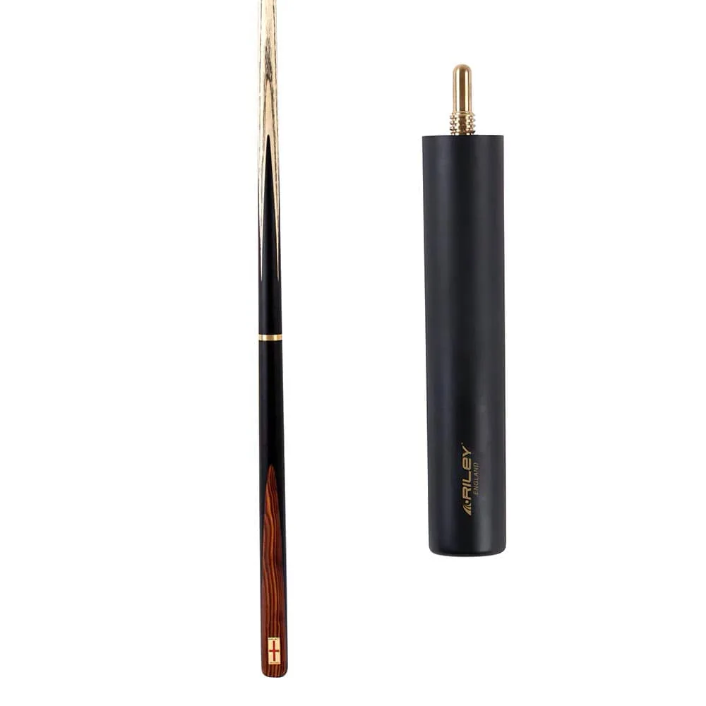 Taco de Snooker Riley 3 piezas 3/4 Madera Negra/Marrón 145cm 9.5mm 17-19oz