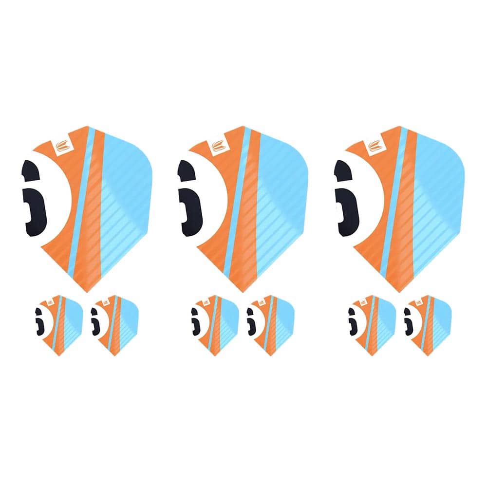 Plumas Target Chicane Pro.Ultra Orange Flights (3 Sets) Ten-X Shape Mini