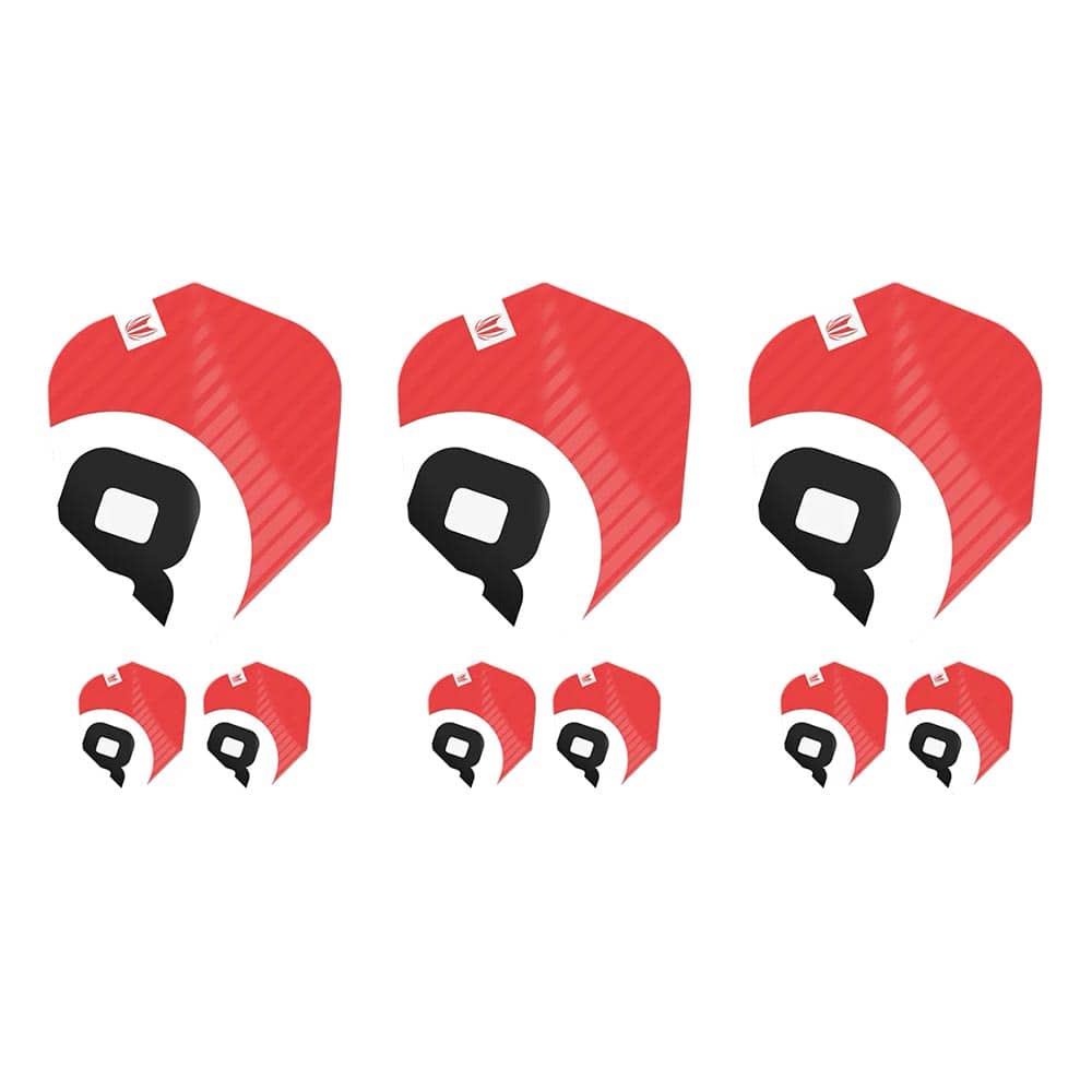 Plumas Target Chicane Pro.Ultra Red Flights (3 Sets) No.6 Shape