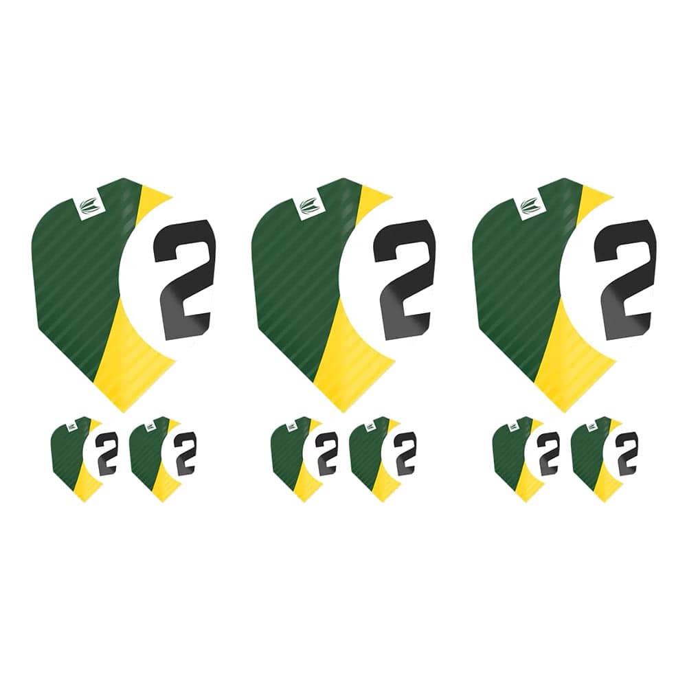 Plumas Target Chicane Pro.Ultra Green Flights (3 Sets) No.6 Shape