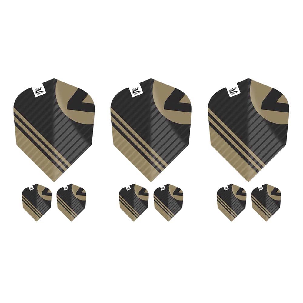 Plumas Target Chicane Pro.Ultra Black Flights (3 Sets) Ten-X Shape Mini