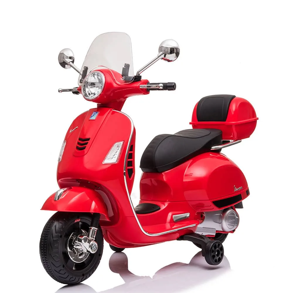 Moto eléctrica Vespa roja 3-6 años 12V
