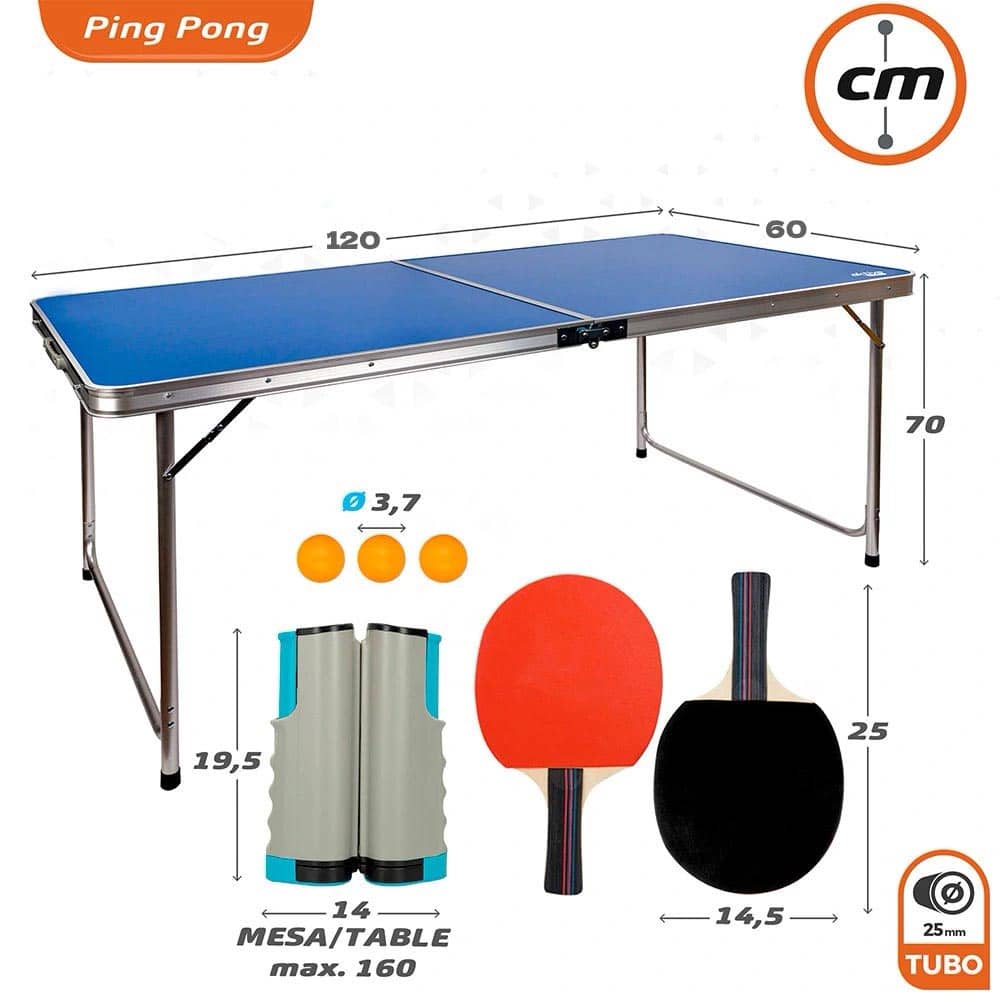 Mesa de ping-pong plegable 76x152x274 cm