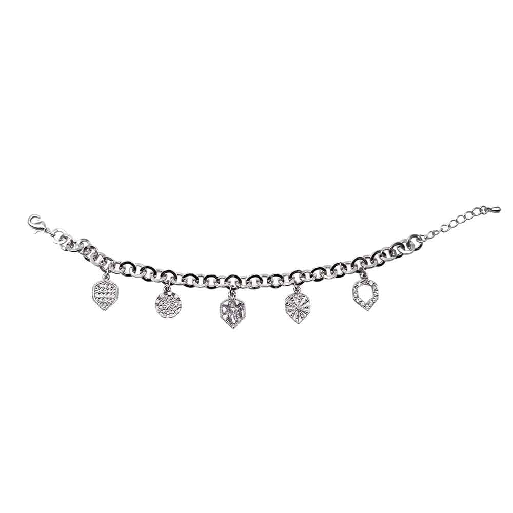 Pulsera Plata 5 Elementos 