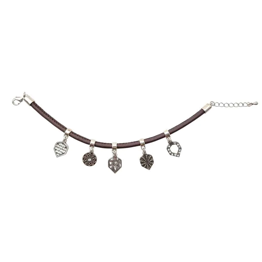 Pulsera Cuero 5 Elementos 