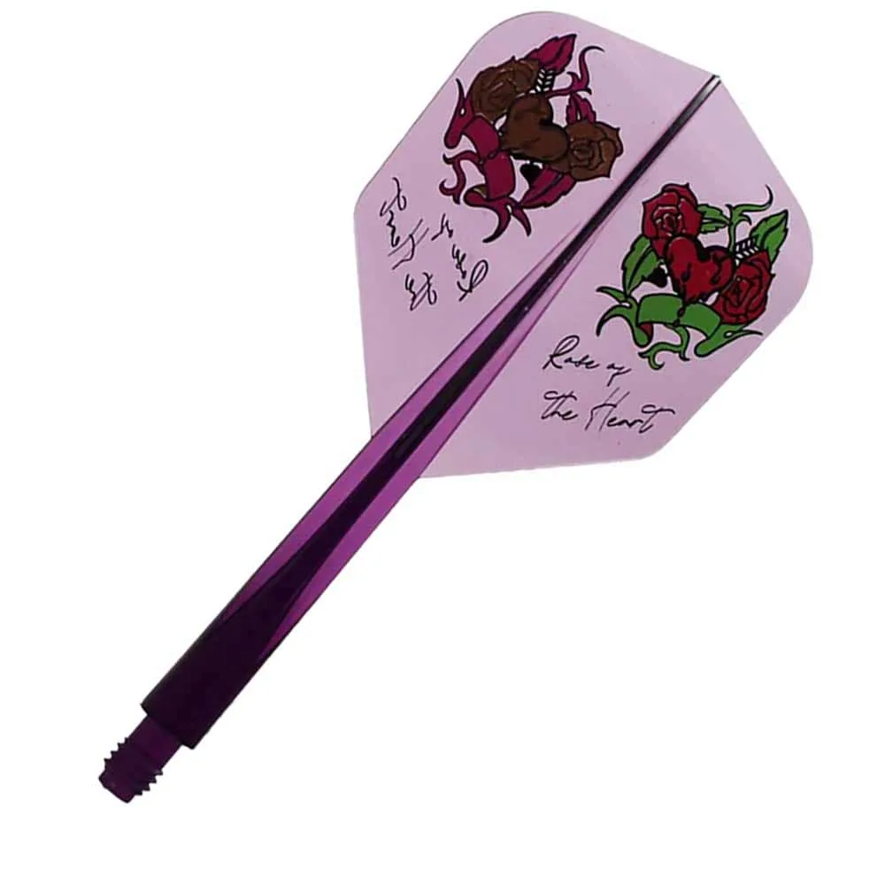 Plumas Condor Axe Rose of the heard Shape Clear Purple L 33.5m 3 Uds. 