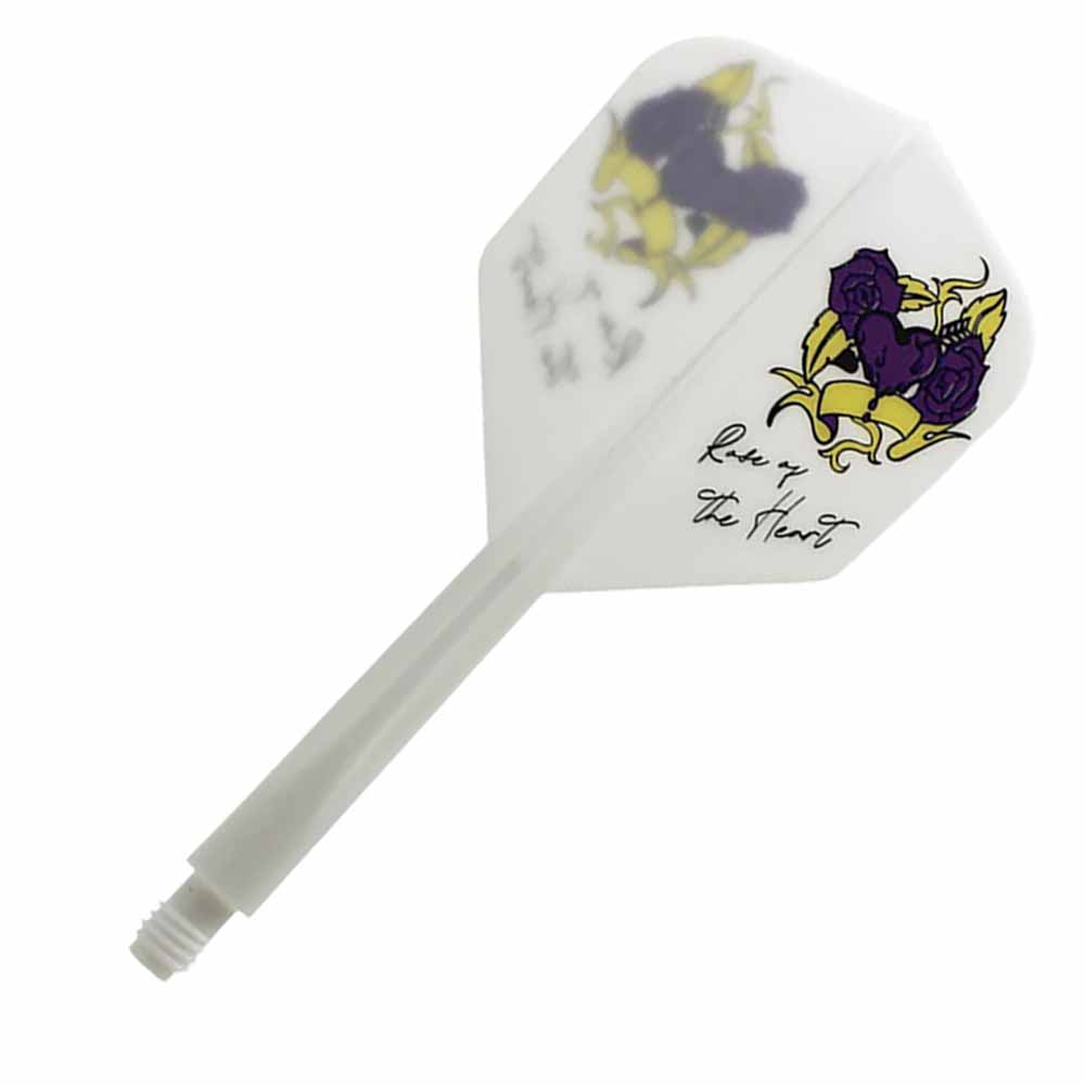 Plumas Condor Axe Rose of the heard Shape White S 21.5m 3 Uds. 
