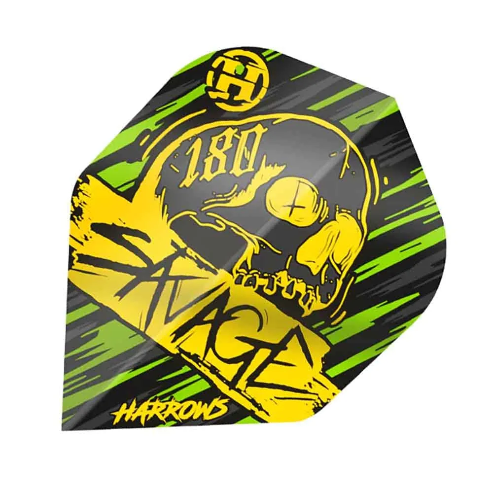 Plumas Harrows Darts Flights Savage Yellow Green