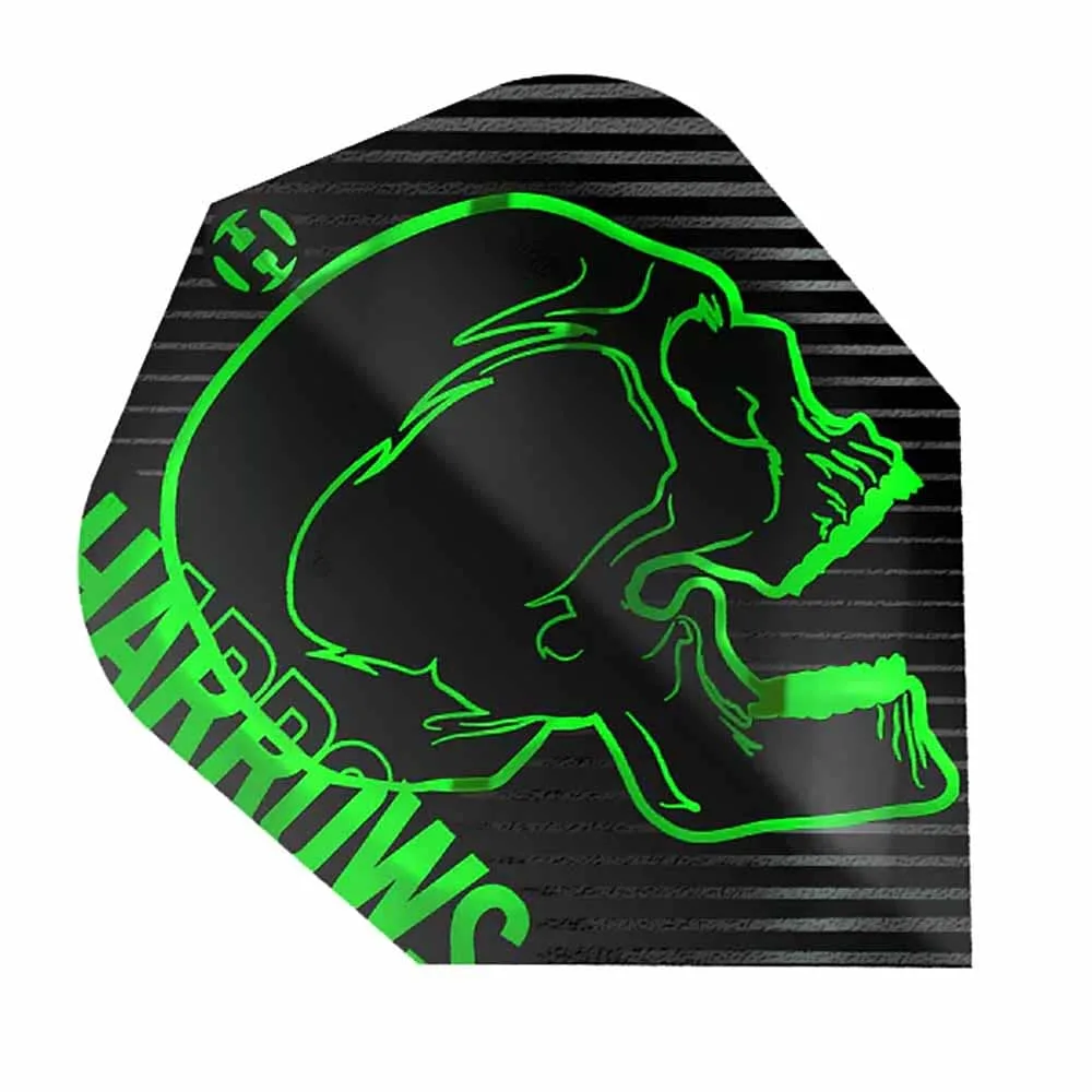 Plumas Harrows Darts Flights Rage Green