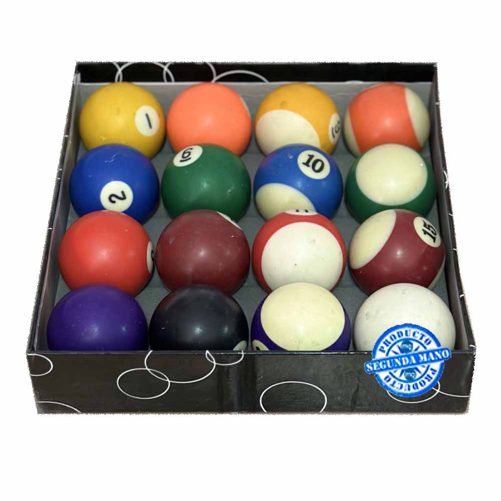  Juego Bolas Billar Standard Green Segunda Mano 57.3mm + Bola Blanca magnética 57.3