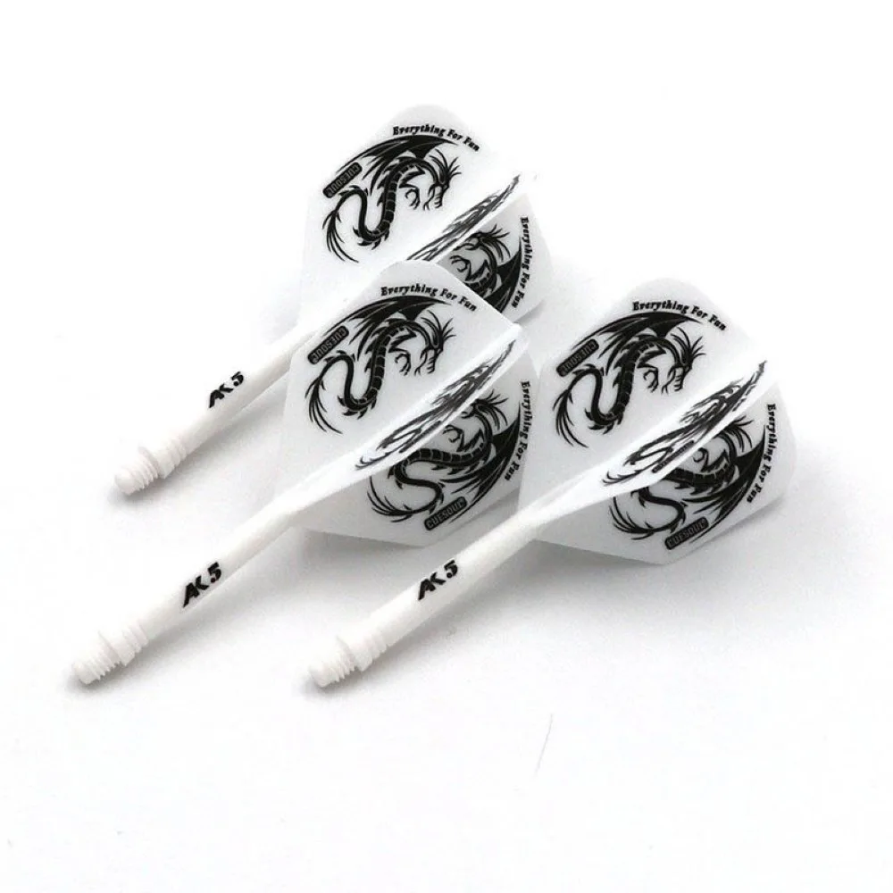 Plumas Cuesoul Flights AK5 Shape S Blanca Dragon Pattern 