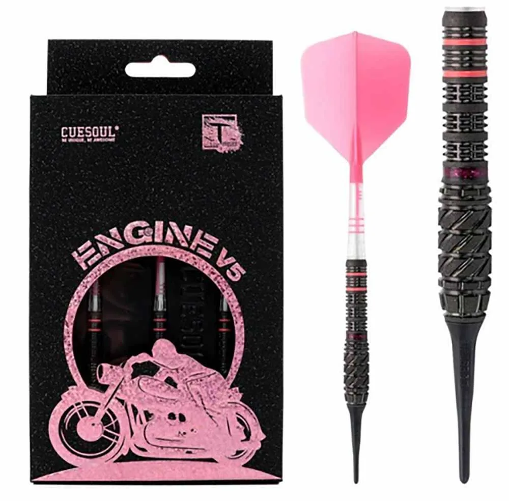 Dardos Cuesoul Engine V5 Pink Hope Soft tip 90% 21g