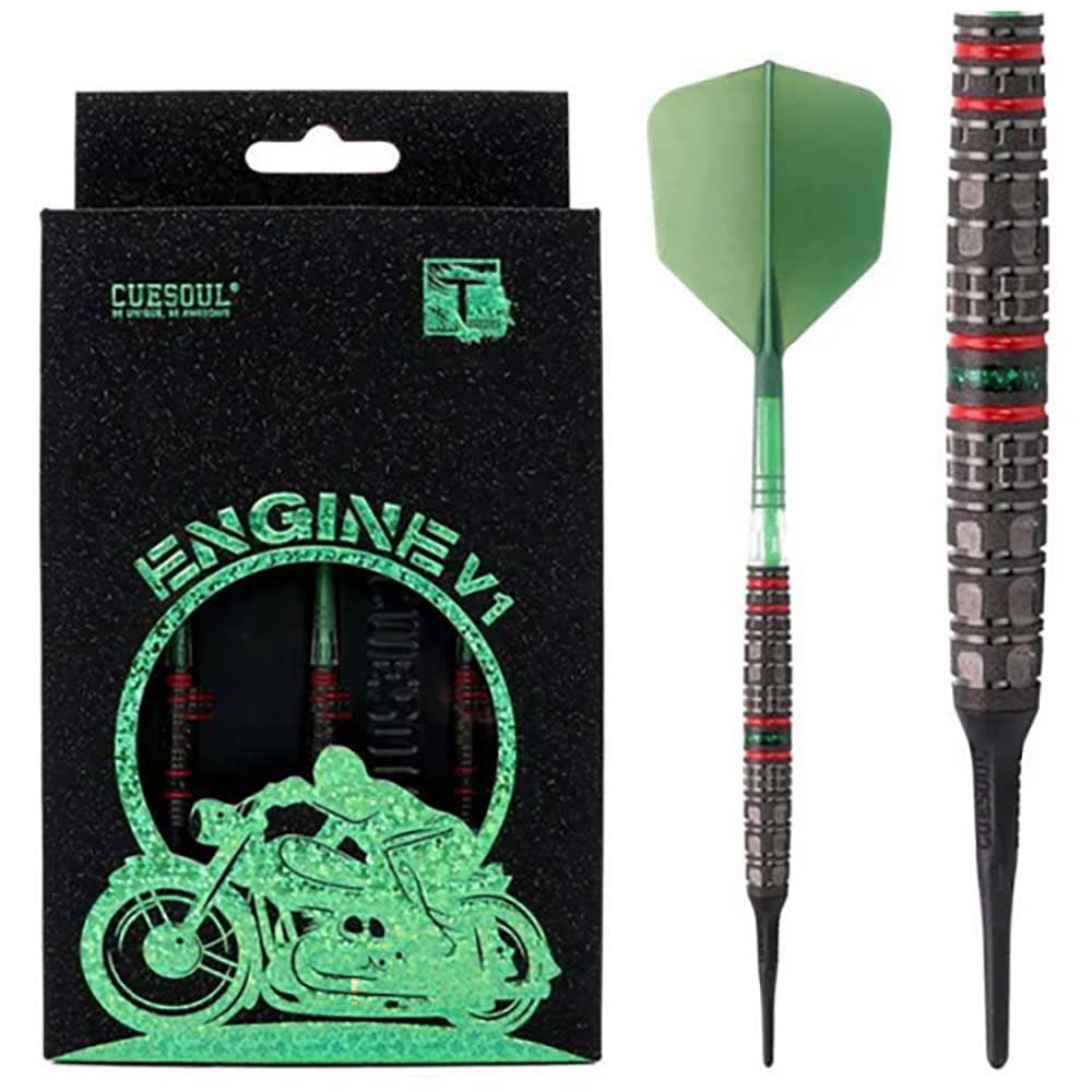 Dardos Cuesoul Engine V1 Green Hope Soft tip 90% 21g